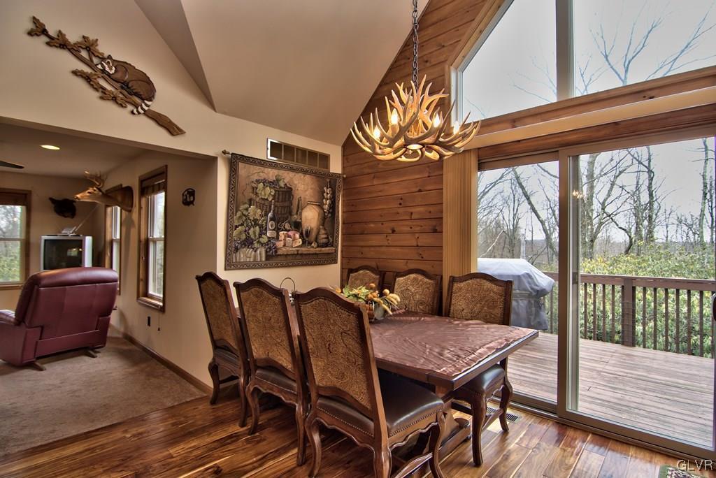 95 Rhododendron Road Jim Thorpe, PA 18229 - Photo 9 of 50 The dining area features a cathedral ceiling, hard