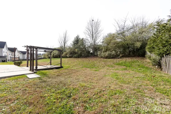 a view of flowing water with large tree