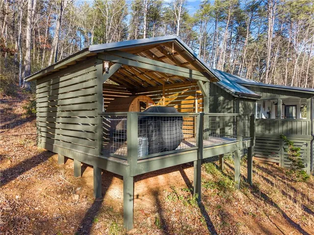a view of a forest with a tree