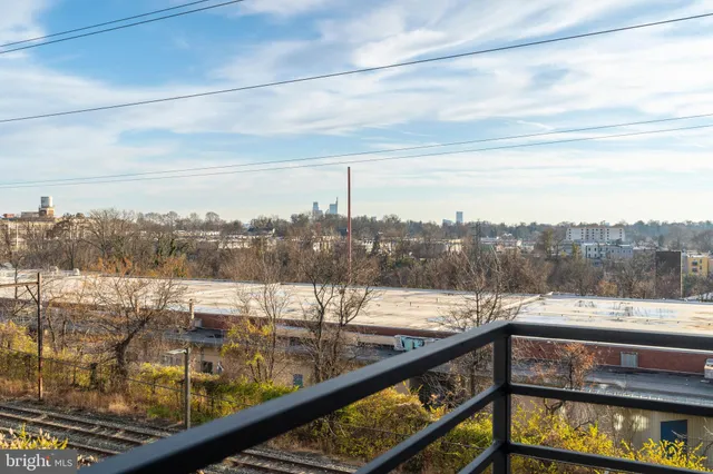 a view of a city from a balcony