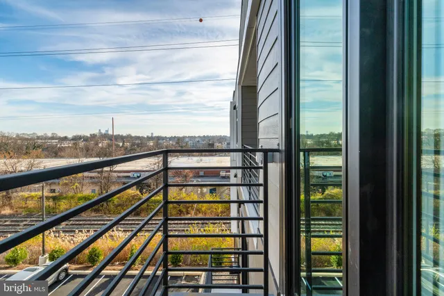 a view of balcony with city view