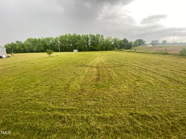 a view of an ocean from a yard