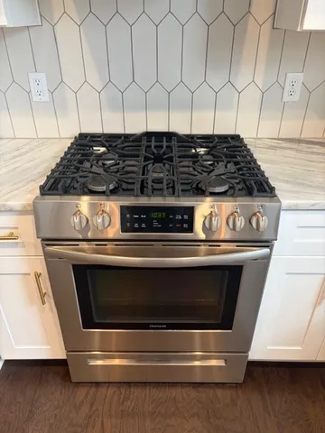 a close view of stove top oven