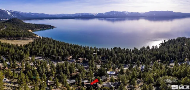 an aerial view of a house with balcony