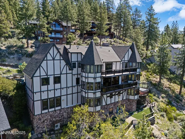 an aerial view of multiple house