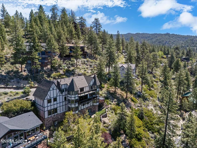 a view of lake and mountain