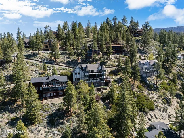 a view of lake and mountain