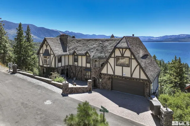 a view of a house with a ocean view