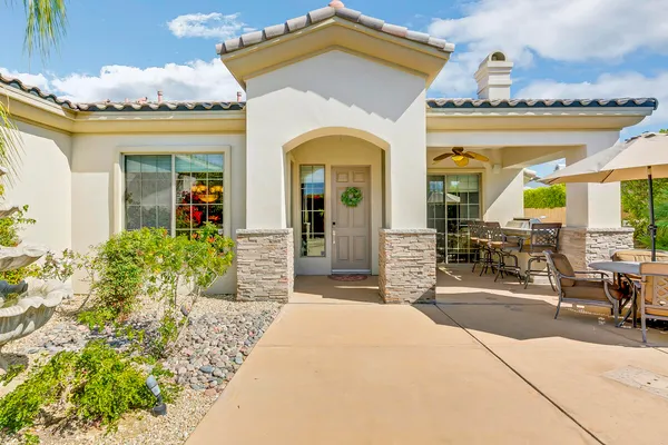 a view of a house with a porch