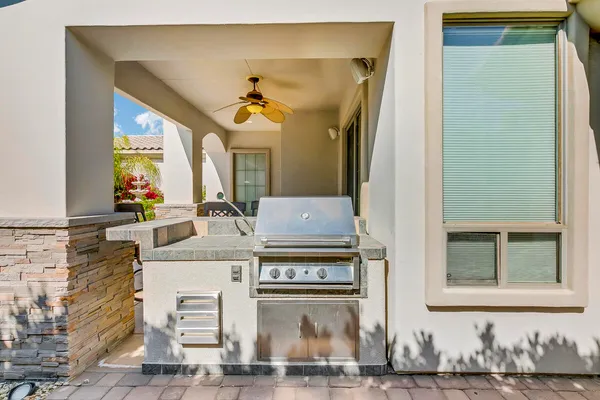 a view of hall way with furniture