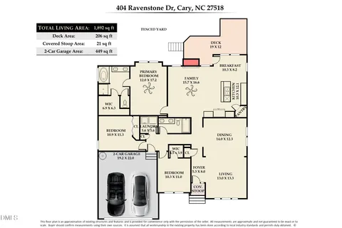 $500,000 | 404 Ravenstone Drive, Cary, NC 27518