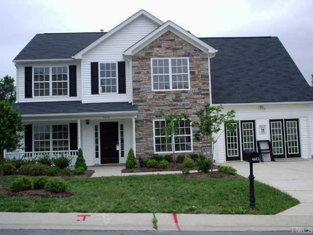 4612 Marathon Lane Raleigh, NC 27616 - Photo 1 of 1 ELEGANT STONE ACCENT AND THE GARAGE IS COMPLETELY FINISHED WITH 2 SETS OF FRENCH DOORS - PERFECT FOR HOME OFFICE. Exterior Front