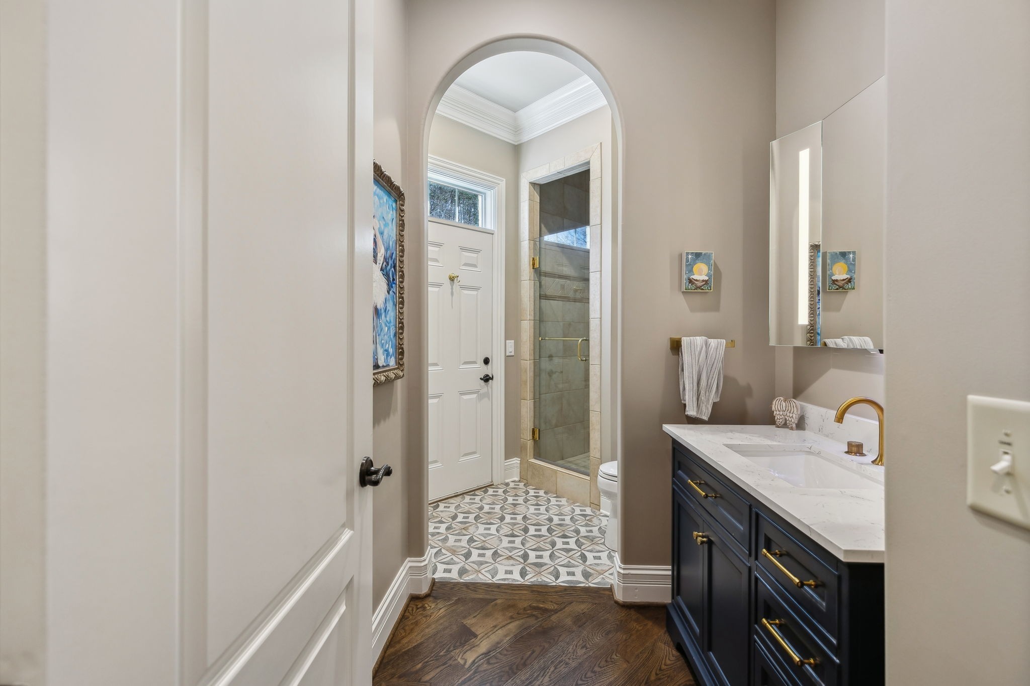 3235 Kinnard Springs Road Franklin, TN 37064 - Photo 64 of 96 a bathroom with a sink a toilet and shower