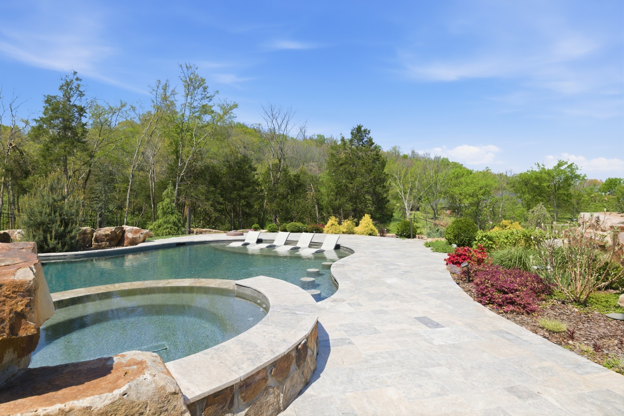 3235 Kinnard Springs Road Franklin, TN 37064 - Photo 90 of 96 a view of a swimming pool with a yard and plants