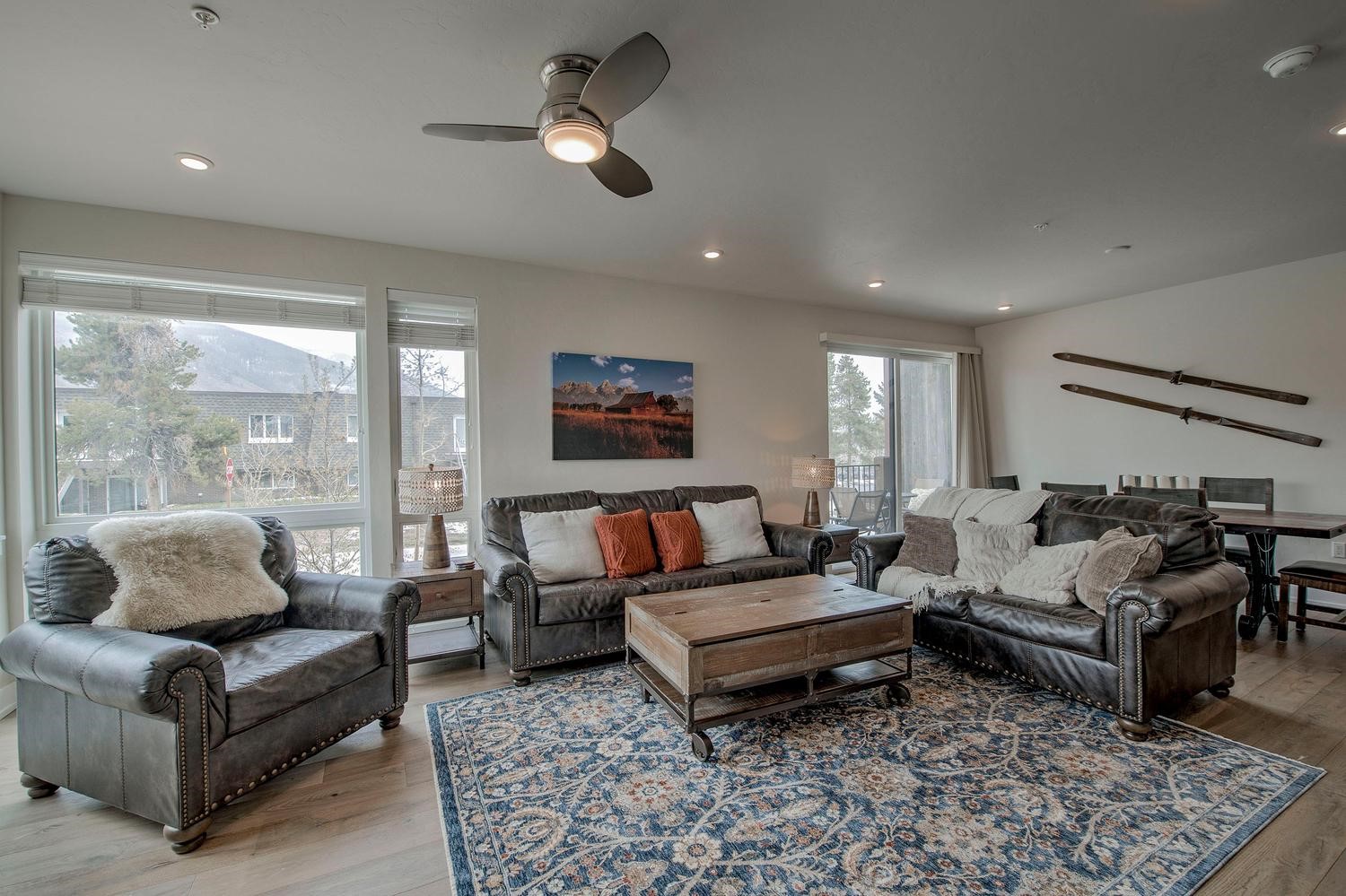 235 La Bonte Street, Unit 108 Dillon, CO 80435 - Photo 1 of 38 a living room with furniture ceiling fan and a rug