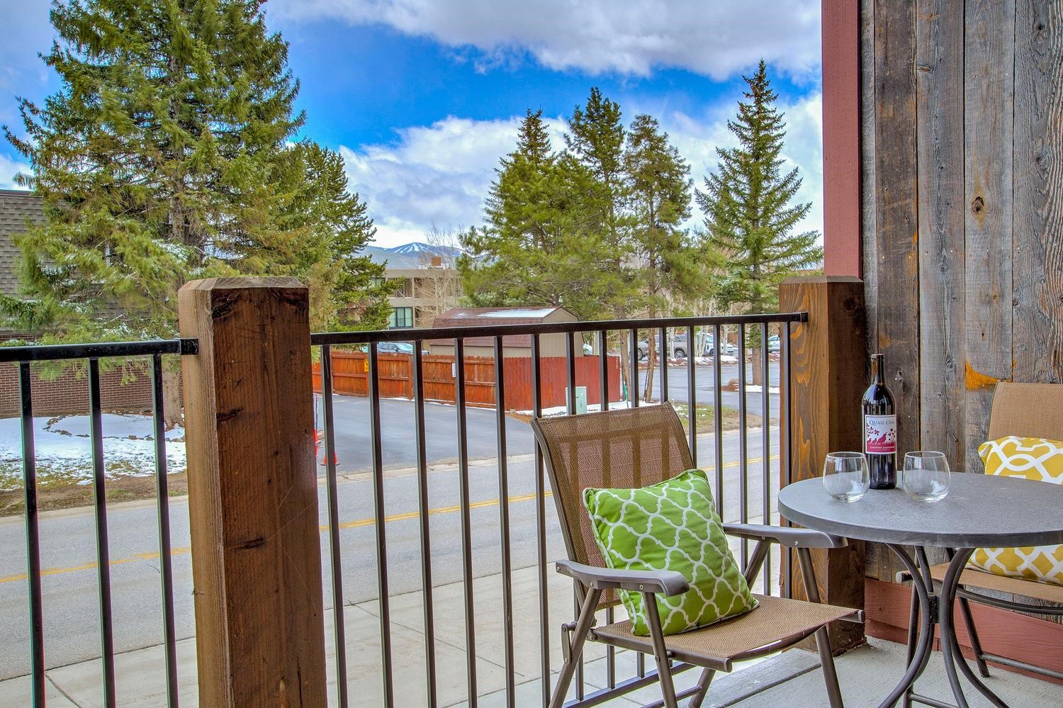 235 La Bonte Street, Unit 108 Dillon, CO 80435 - Photo 17 of 38 a view of a balcony with chairs