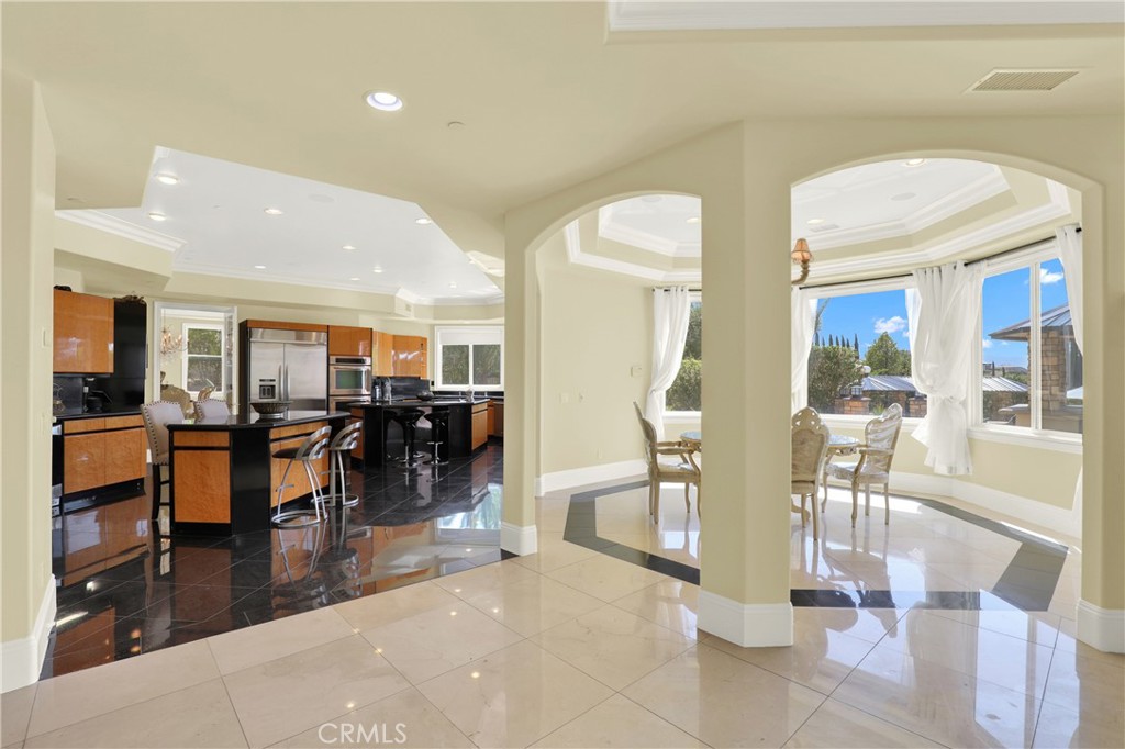 7231 Brandon Court Riverside, CA 92506 - Photo 14 of 69 a dining hall with stainless steel appliances lots of furniture and view of living room