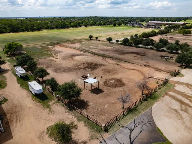 an aerial view of a houses