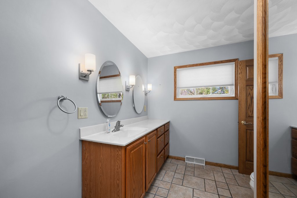 207 Amber Lane Geneseo, IL 61254 - Photo 25 of 57 a bathroom with a sink and a mirror