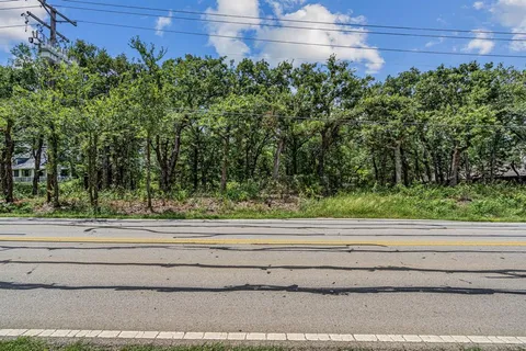 a view of a garden and a yard