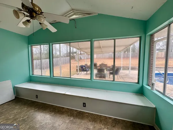 a room with window