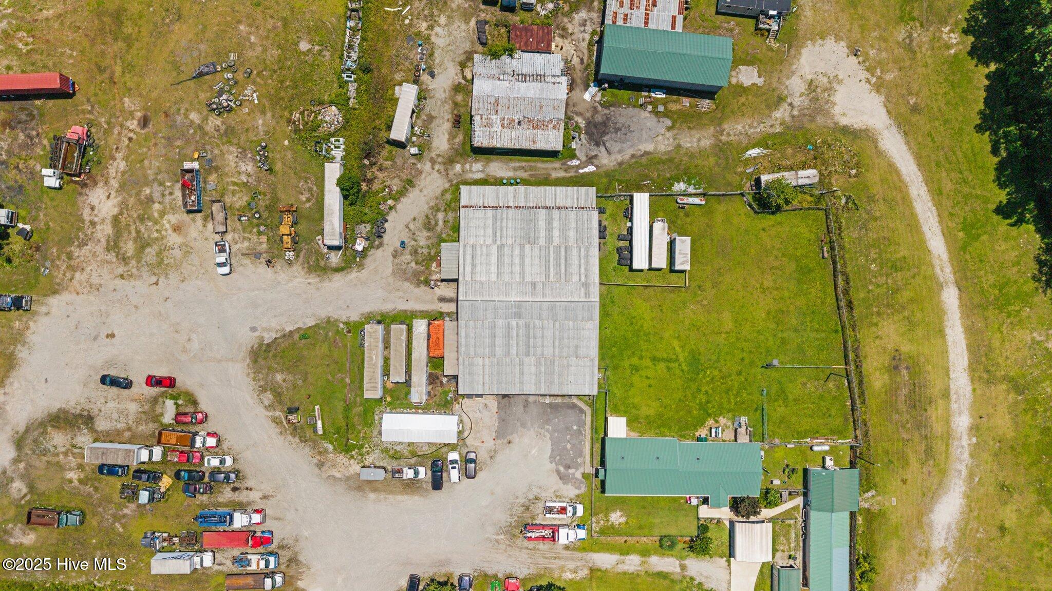 1831 Clarks Road New Bern, NC 28562 - Photo 13 of 82 aerial view of shop, house, and buildings