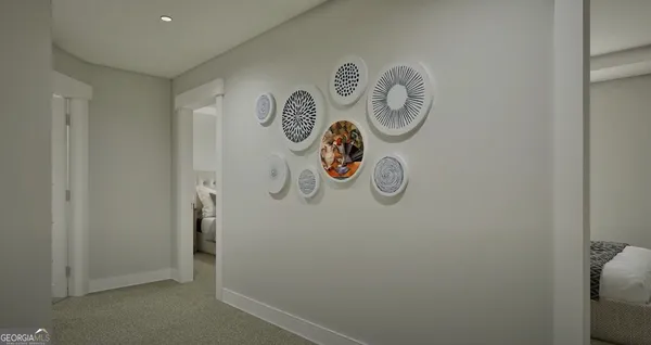 a view of storage and utility room with racks on the wall
