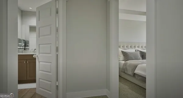 a en suite bathroom with a sink