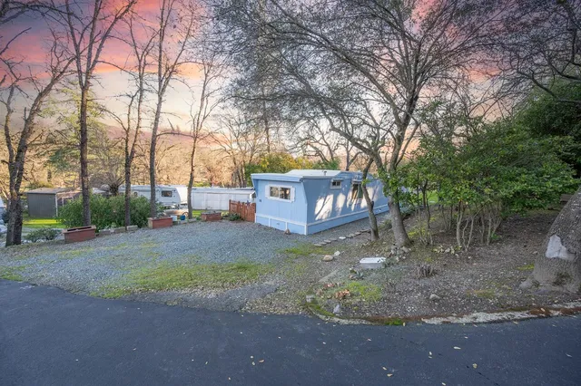 a view of a backyard