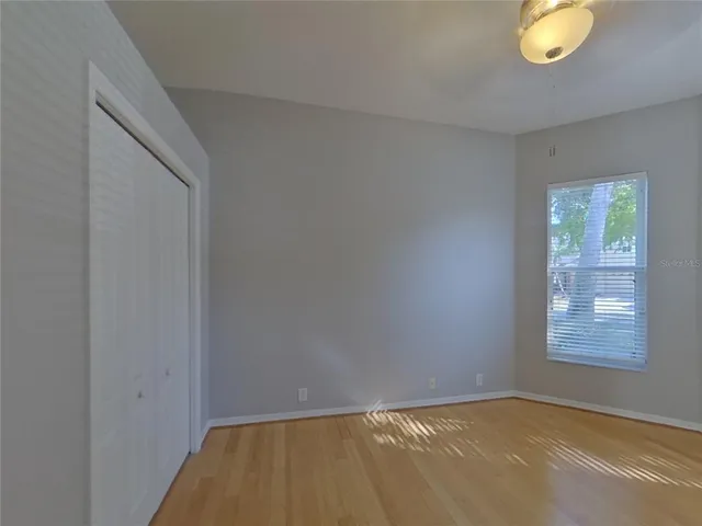 a view of an empty room and window
