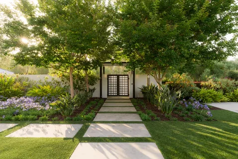a view of a potted plants in front of a door
