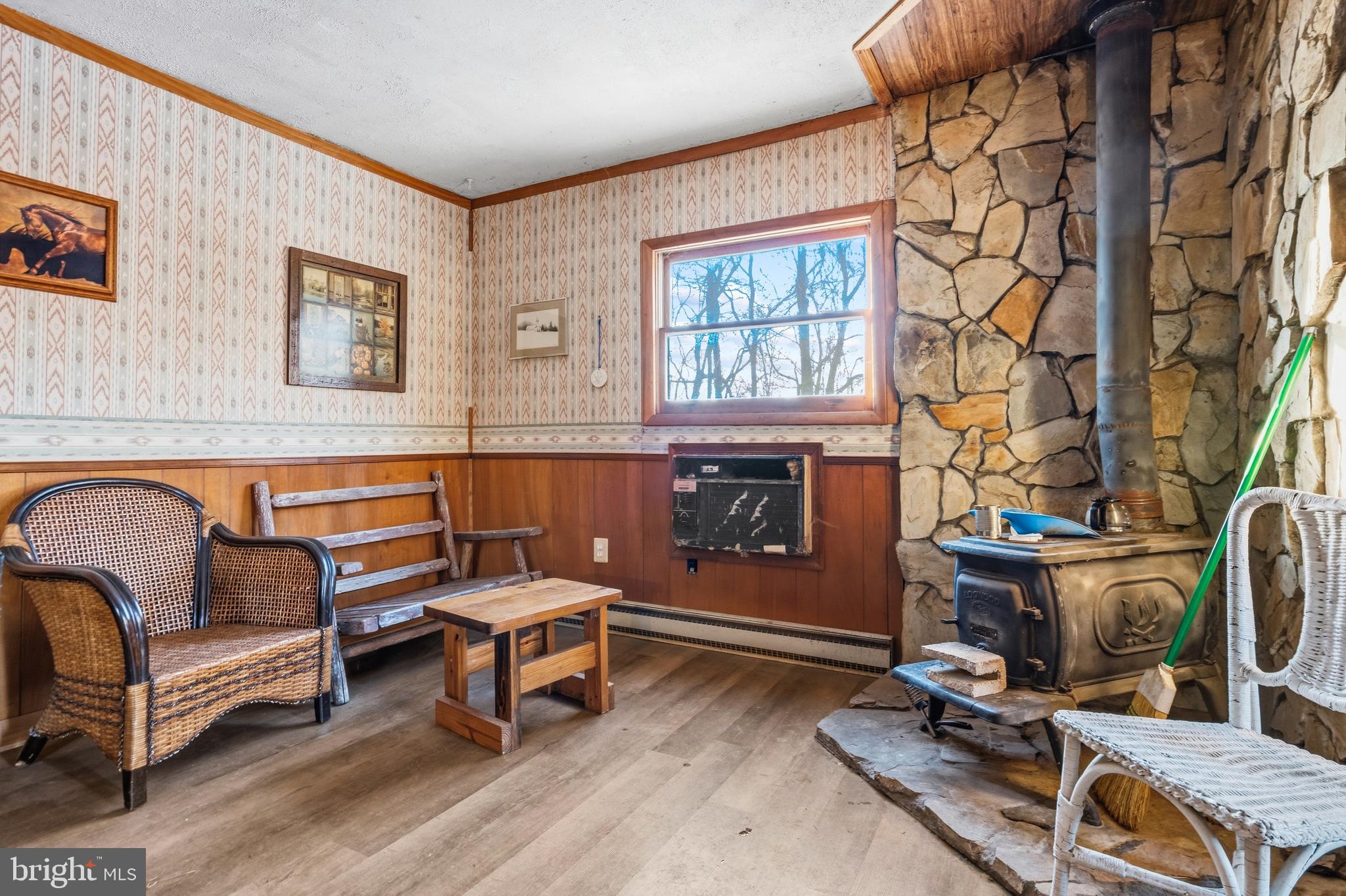 174 Bluebird Way Front Royal, VA 22630 - Photo 2 of 10 Living Room with Wood Burning Stove