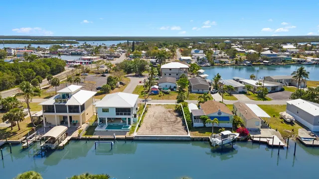 a view of a city with lawn chairs
