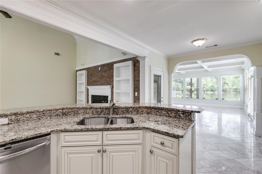 110 Pond View Point LaGrange, GA 30240 - Photo 17 of 65 a bathroom with a granite countertop sink and a large mirror