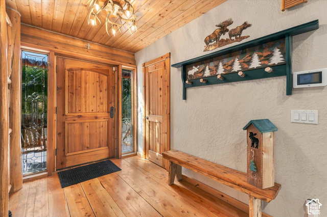 1701 Oak Road Coalville, UT 84017 - Photo 13 of 71 Solid wood entry door with decorative glass sidelights