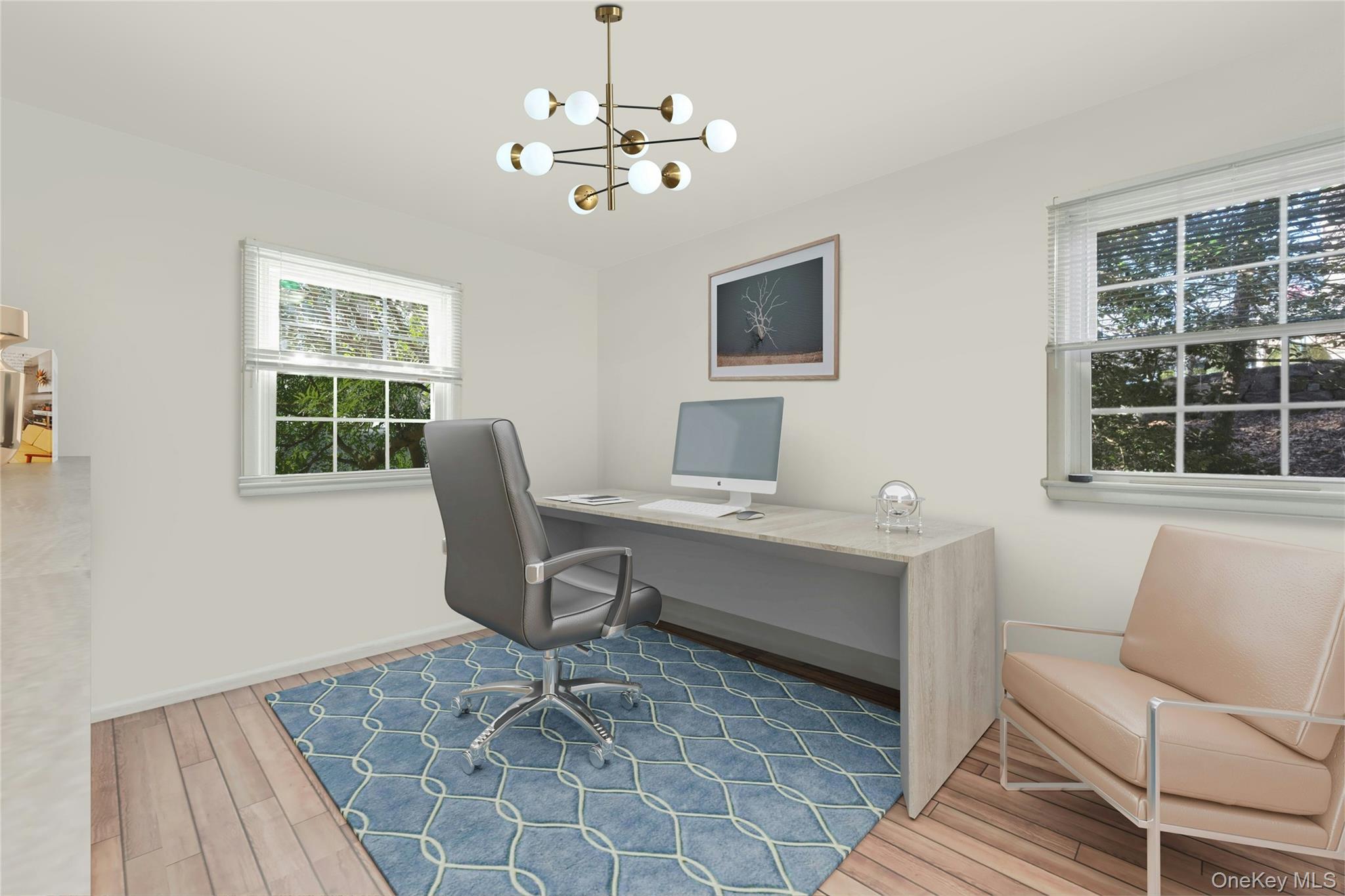 119 Goldens Bridge Road Katonah, NY 10536 - Photo 27 of 34 a view of a workspace with furniture and a window