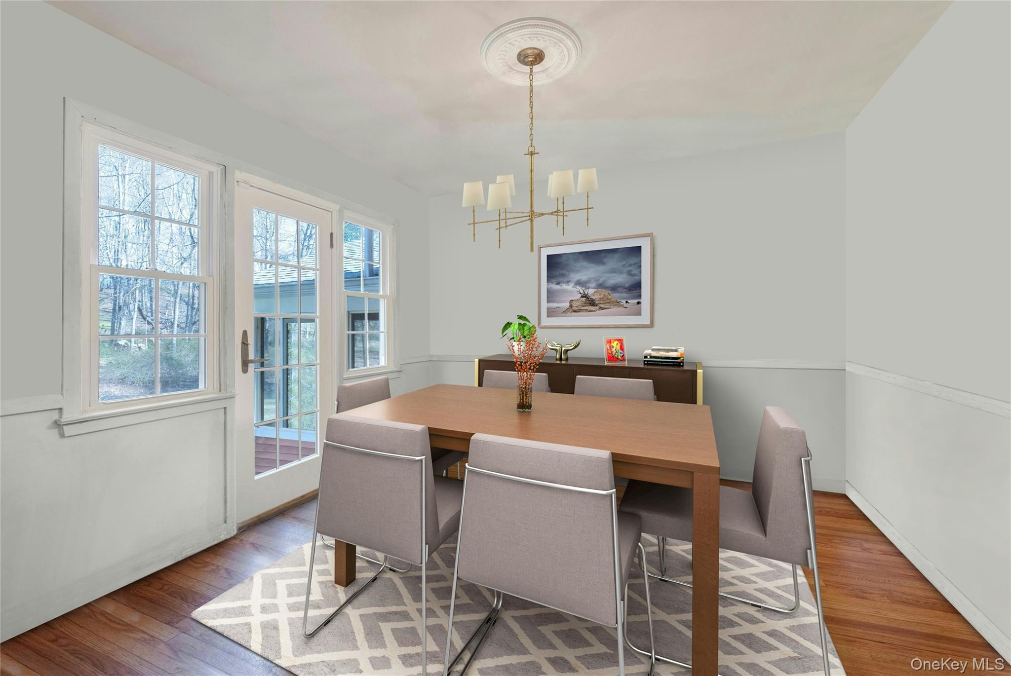 119 Goldens Bridge Road Katonah, NY 10536 - Photo 10 of 34 a view of a dining room with furniture window and wooden floor