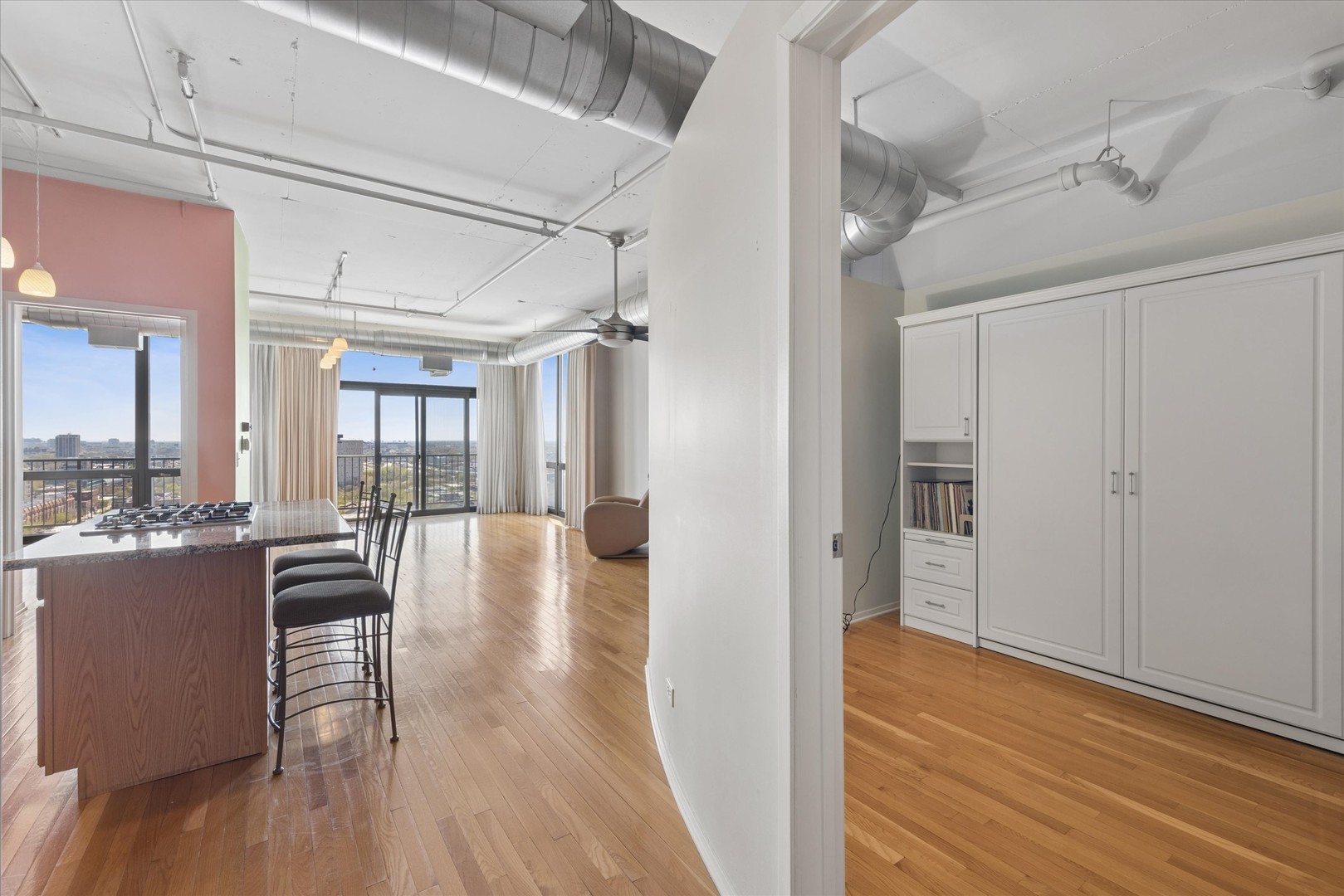 1530 South State Street, Unit 17R Chicago, IL 60605 - Photo 7 of 44 a view of a living room and hardwood floor