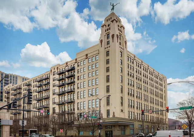 a front view of a building