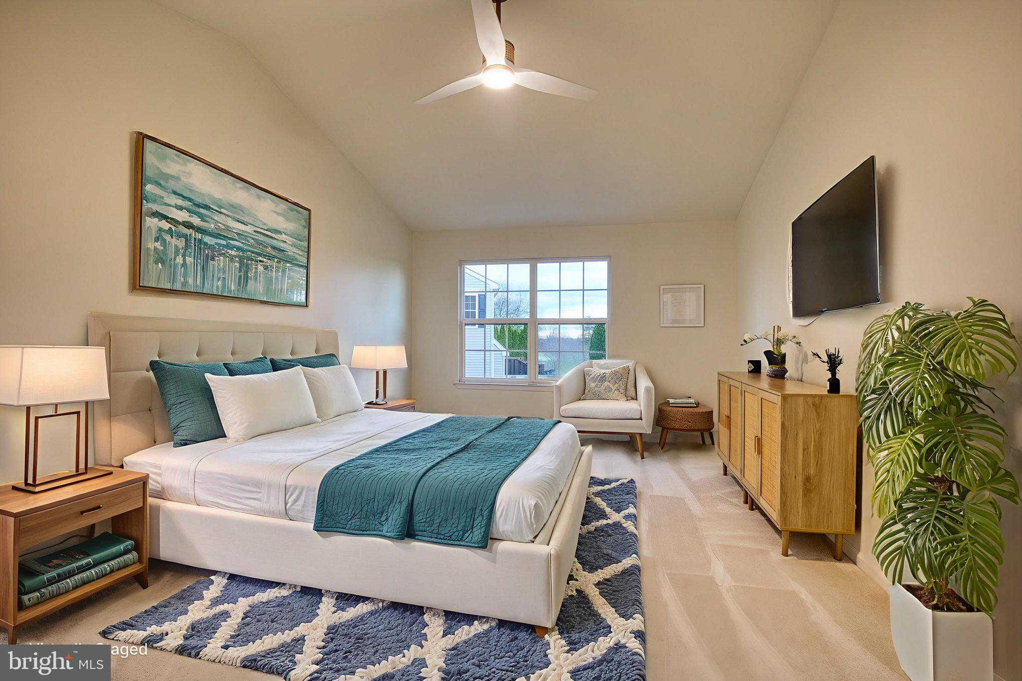 107 Walker Road Royersford, PA 19468 - Photo 20 of 41 a bedroom with a balcony a bed and a chandelier