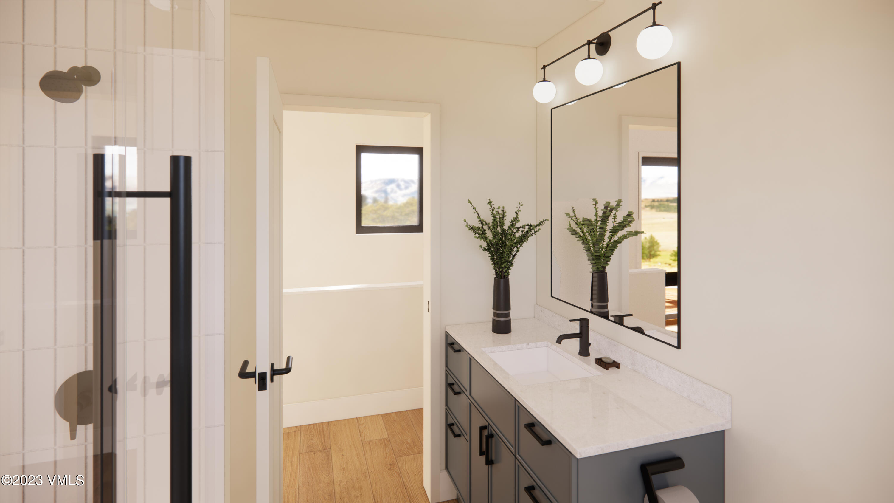 120 Lakeview Drive Eagle, CO 81631 - Photo 31 of 42 a bathroom with a sink a mirror and a shower