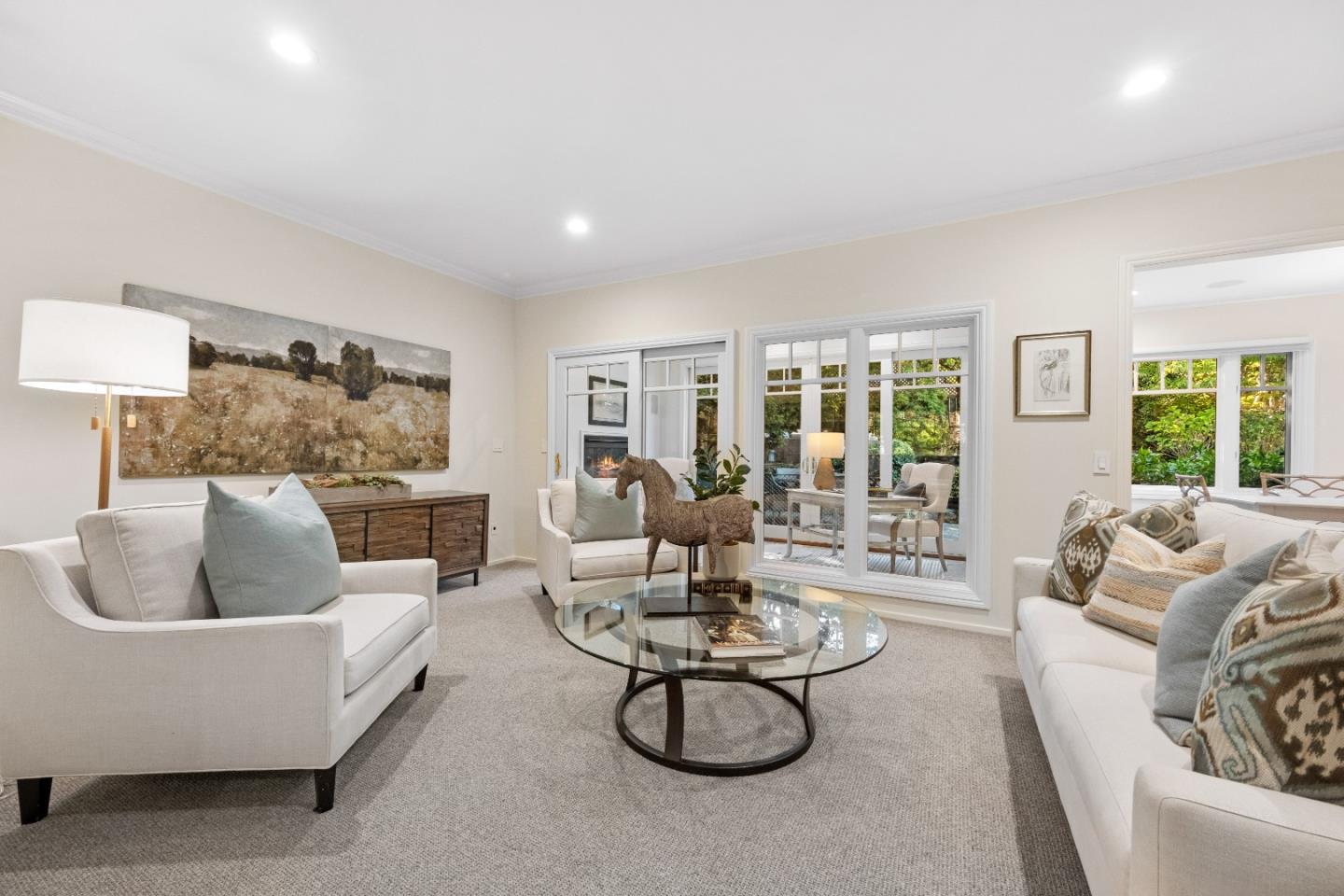 425 Dorchester Road San Mateo, CA 94402 - Photo 9 of 61 a living room with furniture and a large window