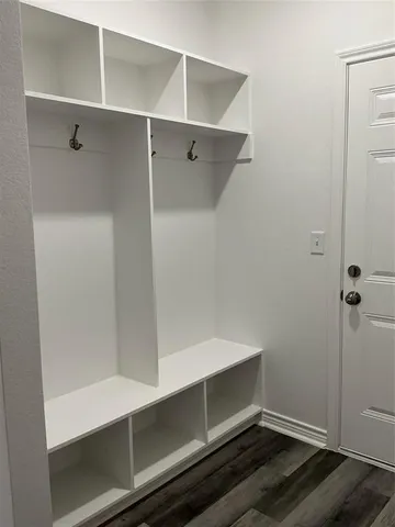a room with storage