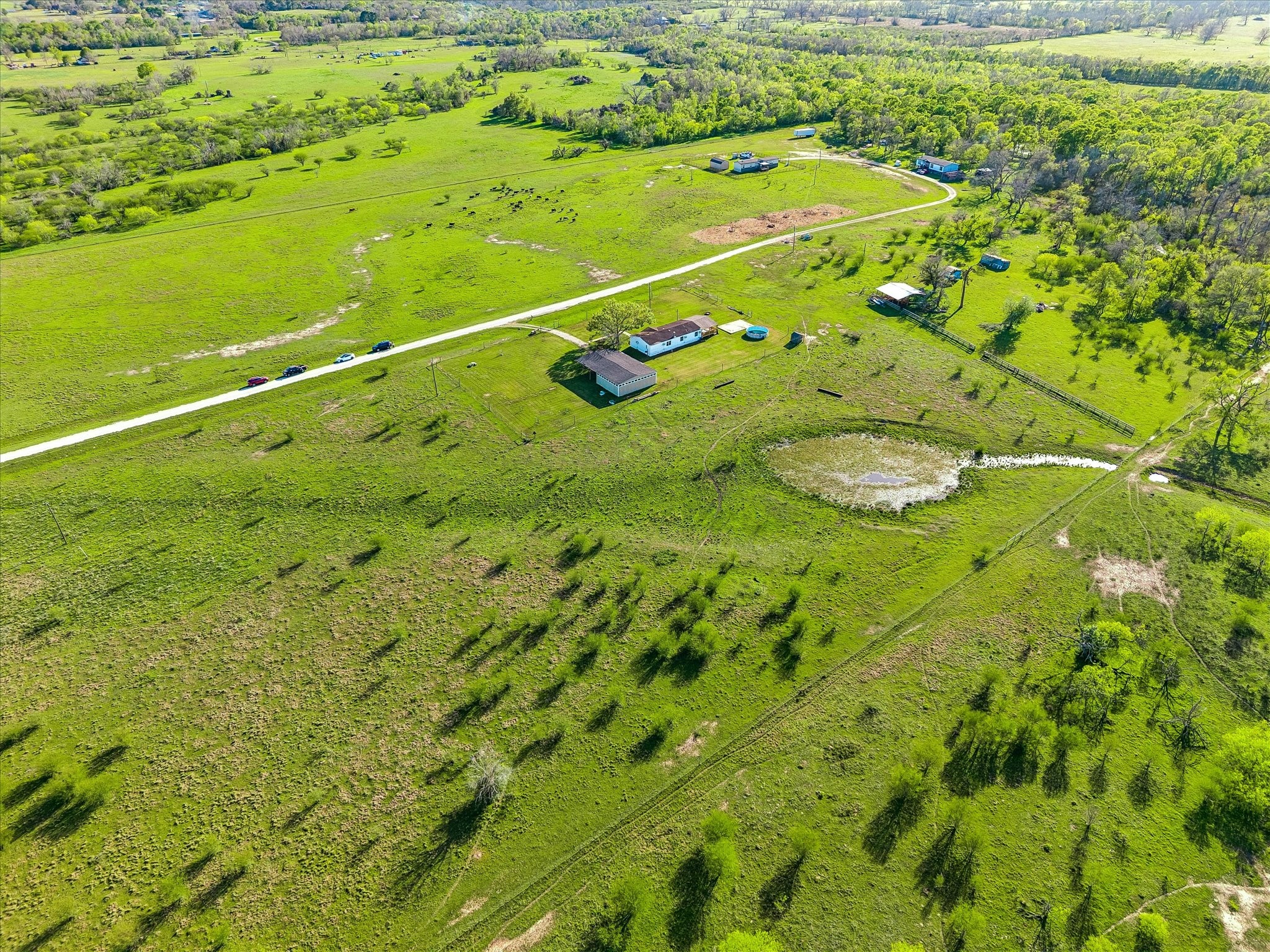 41230 Delma Road Hempstead, TX 77445 - Photo 21 of 23 View of back acreage with seasonal pond -- looking towards Delma Rd.