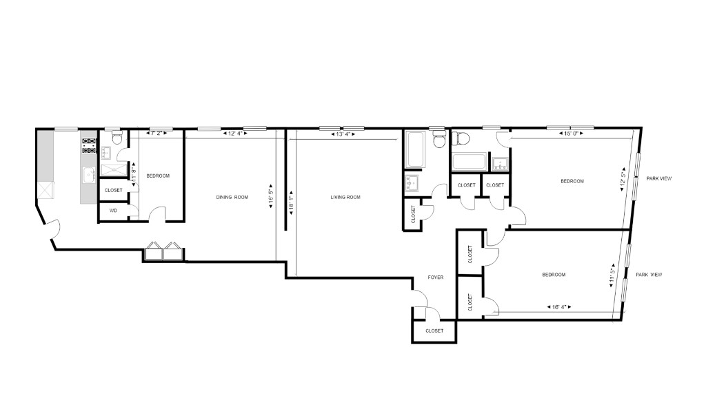 290 Riverside Drive, Unit 2B Manhattan, NY 10025 - Photo 15 of 17 a picture of floor plan