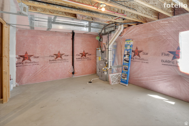 815 West Powderwood Lane Mapleton, UT 84664 - Photo 30 of 39 Unfinished below grade area featuring water heater