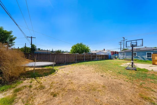 a swimming pool with a yard