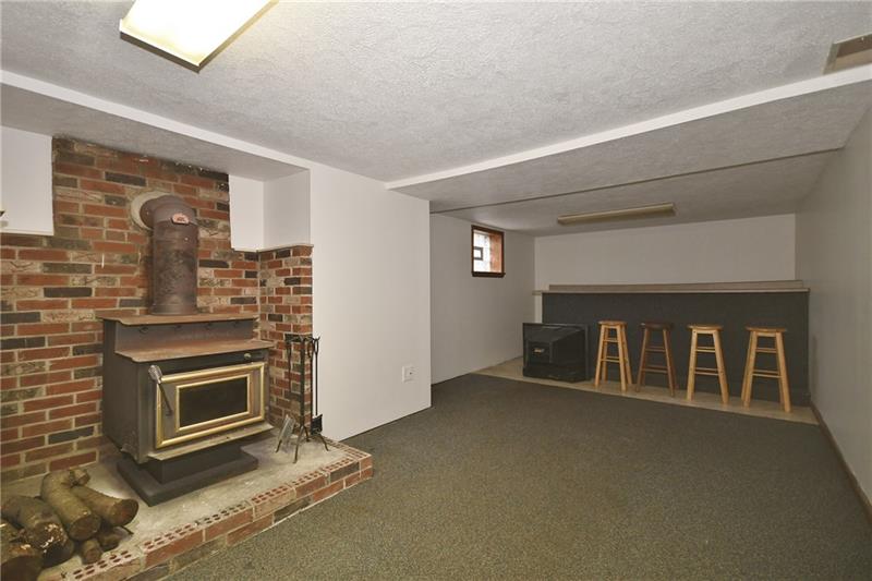 43 Fulton Road Canonsburg, PA 15317 - Photo 13 of 17 Gameroom with Wood Burner