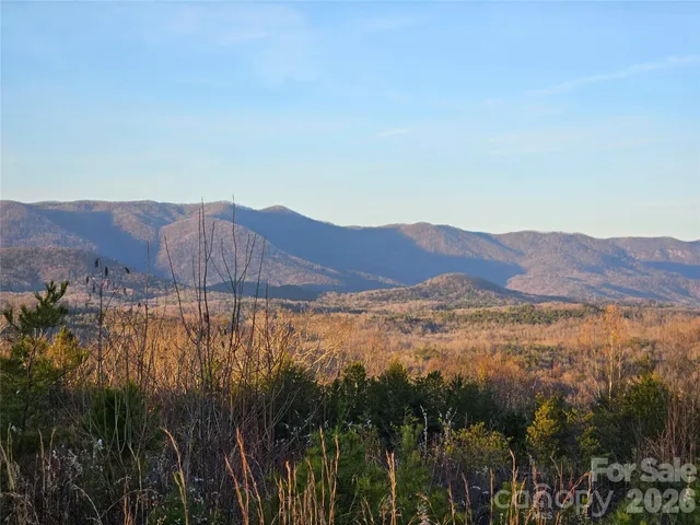 a view of an outdoor space with mountain view