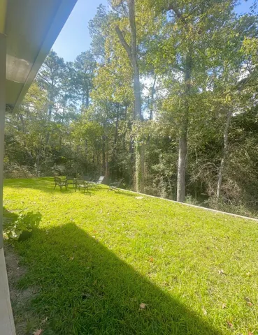 a view of an outdoor space and swimming pool